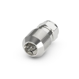 sonero, F-Stecker für Sat-Kabel, Antennen-Kabel, Koaxial-Kabel mit ⌀ 6,5 - 7,5 mm, einfache Selbst-Konfektionierung, chrom, 8er-Set