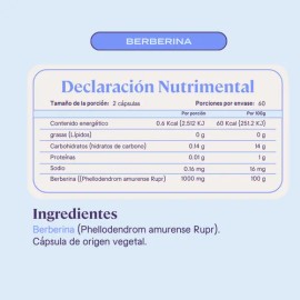 B-Fit Berberina Equilibrium Extracto 1000mg 120 Cápsulas Sabor Sin Sabor