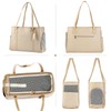 Monanller Stylish Dog Purse Carrier, Leather Pet Carrier Bag for