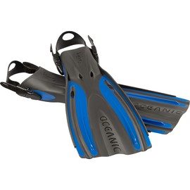 OCEANIC Viper 2 Fins, Open Heel | Suitable for All Scuba Diving & Snorkeling Skill Levels | Lightweight & Comfortable | Easy to get on and Keep on | Fits Wide Range of Boot Styles | Blue/Black XL