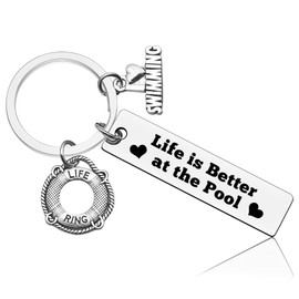 Swimming Gift Swim Keyring Gift Swimming Lover Inspirational Keychain Swimming Lover Gift Swim Team Gift Keychain Funny Gift for Swimming Coach Swimmers Gift Keyring Birthday Christmas Graduation Gift