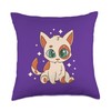 DK1 Designs Cute Babycats Kitten Cat Kitty Motives Cute Baby Kitten Motif-Cuddly Cat Meow Throw Pillow, 18x18, Multicolor