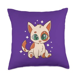 DK1 Designs Cute Babycats Kitten Cat Kitty Motives Cute Baby Kitten Motif-Cuddly Cat Meow Throw Pillow, 18x18, Multicolor