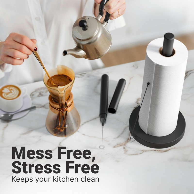 Minismus Standing Kitchen Roll Holder - Paper Roll Holder with