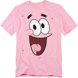 Popfunk Spongebob Squarepants Patrick Smile Unisex Adult T-Shirt - X-Large - Pink