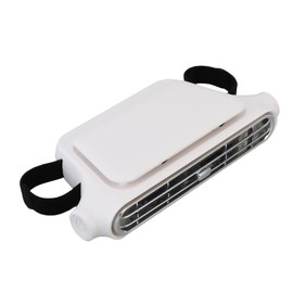 Pomya Car Cooling Fan, ABS PC Car Mounted Back Cooling Fan Bladeless 3 Speeds for Driving (White)