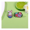 2PCS Cute Easter Rabbit Brooch Pin Set Happy Easter Bunny