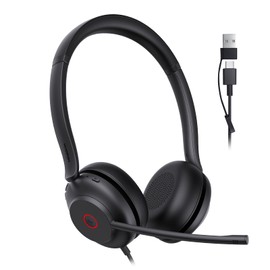 Yealink UH35 2nd Gen Wired Headset, USB-C/A,AI Noise Canceling Mic,HD Audio