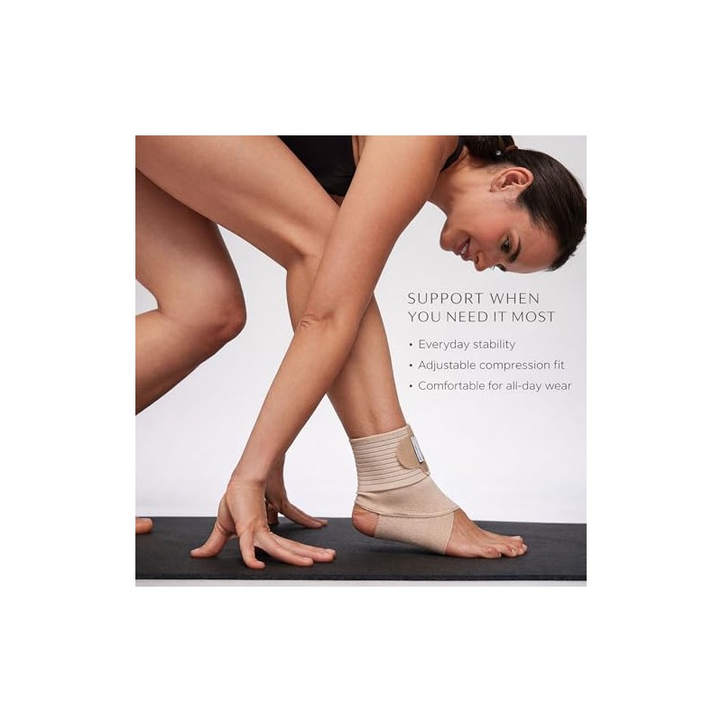 Orliman Wraparound Elastic Ankle Support (Pair) – Adjustable Strap, Low-Profile