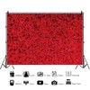 OERJU 10x8ft Red Rose Photography Backdrop Red Rose Flower Wall