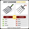 BIHOMIFI Digging Spading Fork Forged Steel with D Grip Handle
