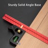 16 Inch Heavy Duty Combination Square, Aluminum Alloy 45°/90°Woodworking Square