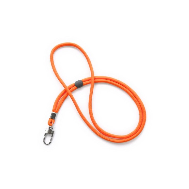 trage.band® Long Adjustable Lanyard Neck Strap with Carabiner Hook Orange
