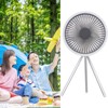 Tripod Desk Fan with Light USB Rechargeable Battery Operated 3
