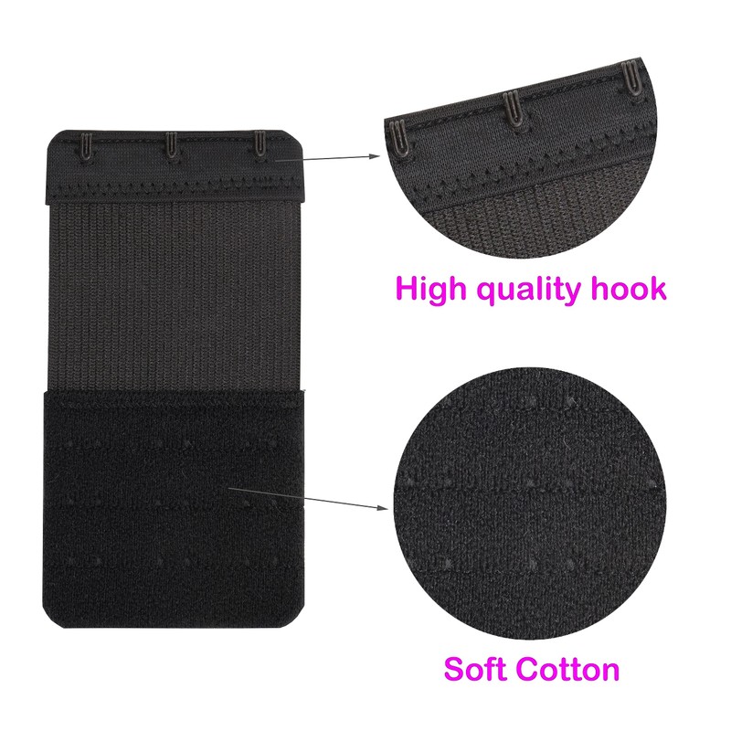 Tamlien Bra Extender 3 Hook,Stretchy Soft and Comfortable Bra Strap