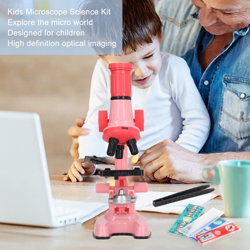 Kids Microscope Set Clear Image Source Science Educational Magnifier Toy
