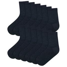 A2Z - Calcetines 970 para niños, niñas y niños, para volver a la escuela, color azul marino, 4 unidades, 4 unidades, 10-14, marino, 10-14 Años