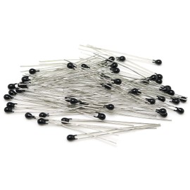 NTC Thermistor FMHXG 50PCS MF52-103/3435 10K Ohm egative Temperature Inrush Current Limiter Temperature Sensor MF52-103-3435B NTC Resistor