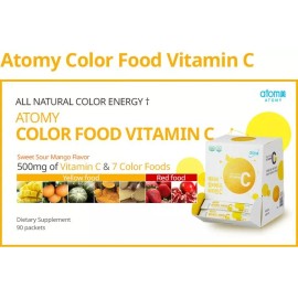 Atomy Color Food Vitamin C 500 mg. 90 packets x 2 g. New