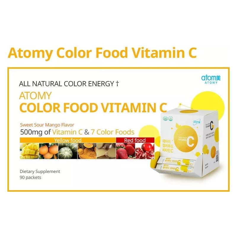 Atomy Color Food Vitamin C 500 mg. 90 packets x