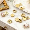 STSTR 11PCS Gold Button Covers for Women, Blank Cuff Links