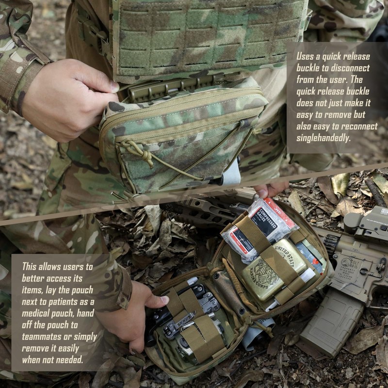 WYNEX Nylon Dangler Pouch, Tactical Drop Pouch for Chest Rig