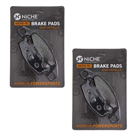 NICHE Brake Pad Set for Kawasaki Ninja 250R ZX10 750R 500 43082-1123 43082-1161 Rear Front Semi-Metallic 2 Pack
