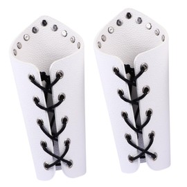Beavorty 1 Pair Leather Wristband PU Leather Knight Bracers for Cosplay Medieval Role Playing and Costume Accessories Sturdy and Durable Design for Men and Women