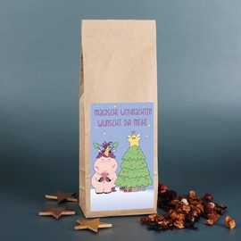 Knuddelhorn® Fruit Tea Unicorn - Magical Christmas - with Your Desired Text