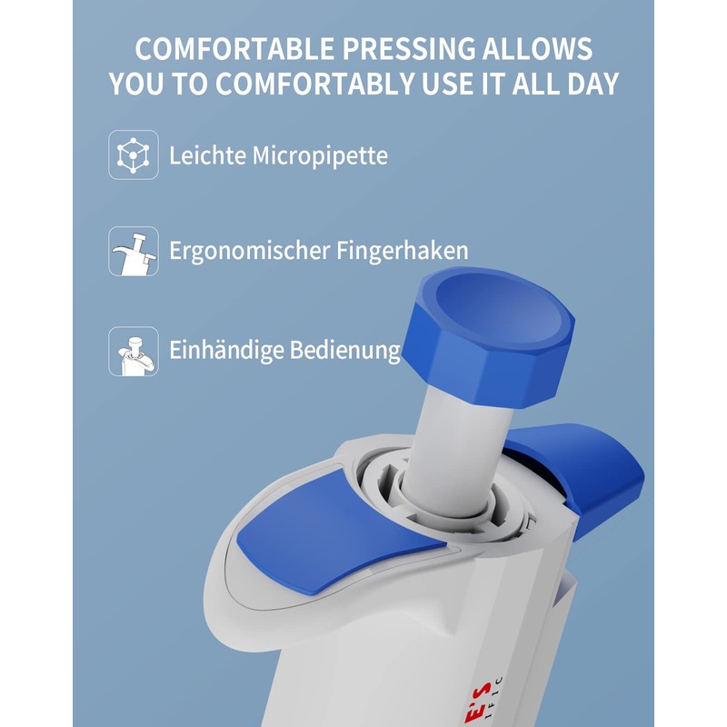 PRECIPETTE 0.1 - 2.5 μl pipettes, pipettor, micropipette, laboratory, single