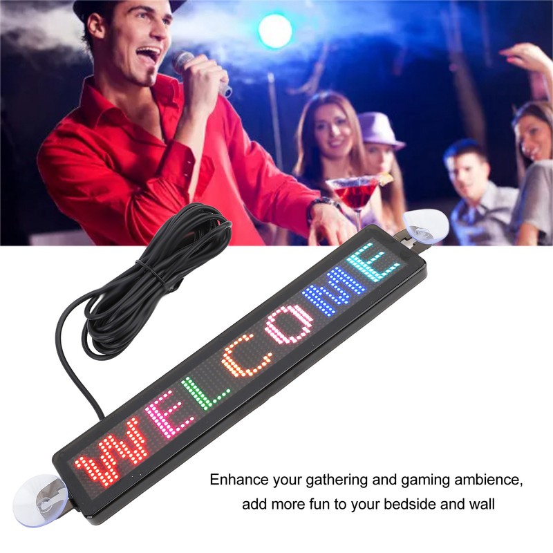LED Scrolling Sign 12x72 Pixels 230x50mm Bluetooth APP Programmable LED