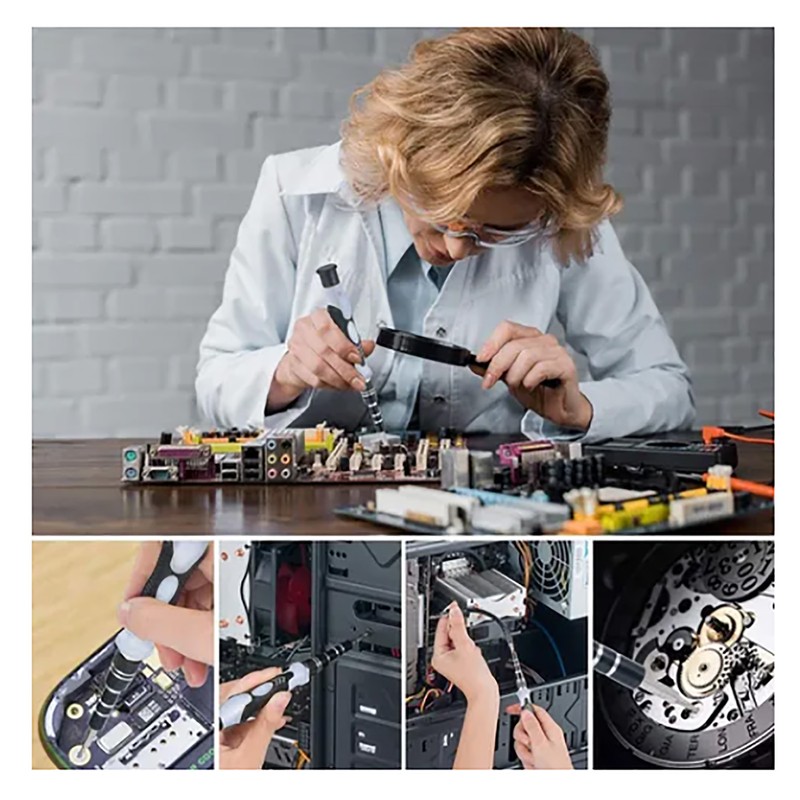 Screwdriver Repair Set Chrome Vanadium Steel Bit Assortment Kit for