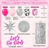 Disco Cowgirl Party Decorations with Hot Pink Light Pink Silver