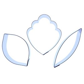 Valley Cutter Company Cymbidium Orchid Set of 3 Stainless Steel Sugarcraft Cutters