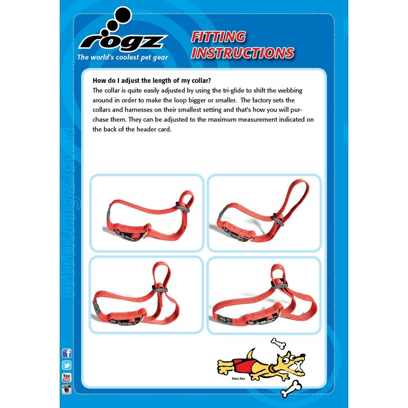 Rogz Fanbelt Collar Reflective, Pink