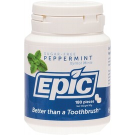 Epic Xylitol (Sugar-Free) Mints Peppermint 180 Piece Tub