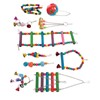 Bird Toy Set Colorful Boredom Relief Chewing Climbing Parrot Swing