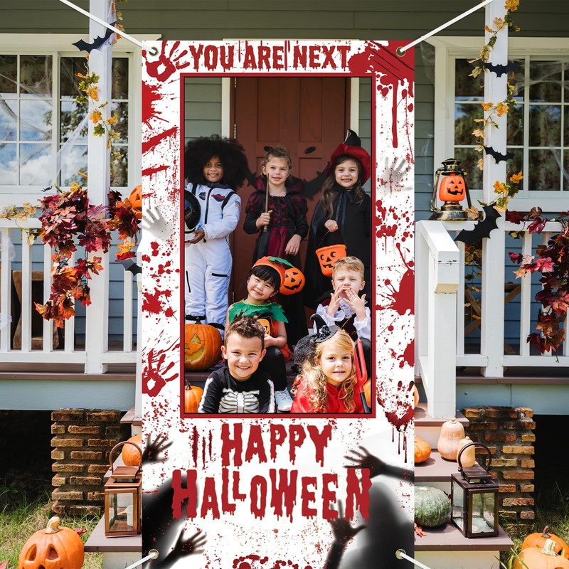Halloween Decorations Photo Booth Props Bloody Handprint Spooky Blood Drip
