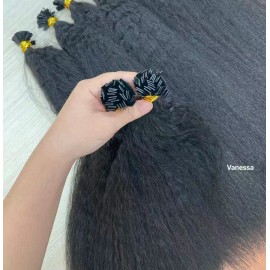 New Human Hair k Tips Bundles k Tip Hair Extensions Human Hair Curly k Tip Wavy k Tips Curly Blonde k Tips Raw k Tip Hair Vendorcolor: kinky straight 50 gram, Stretched Length: 30 inches