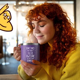 KLUBI KLUBI Birthday Gifts for Women Who Have Everything - Sometimes You Forget You Are Awesome Gifts for Women Birthday Gifts for Mom From Daughter 14oz Purple Mug Gifts Baskets for Women Fun Teacher Gift