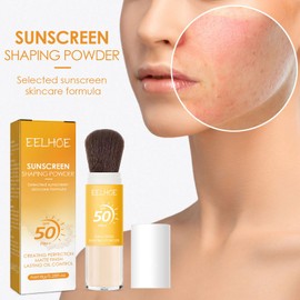 Mineral Sun Protection Powder Refillable Broadband Sun Protection SPF 50 Safe for Sensitive Skin Protection Against Pollution and Blue Light on the Face Suitable for Sensitive (2 Pieces)