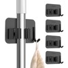 nacena 4 Pack No Drill Self Adhesive Broom Mop Holder