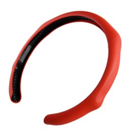 Funda deportiva de piel de napa perforada de instalación rápida, ajuste universal de 14 ½ pulgadas a 15 pulgadas, volante de camioneta SUV