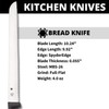 Spyderco Lightweight Kitchen Bread Knife with 10.25" MBS-26 Stainless Steel