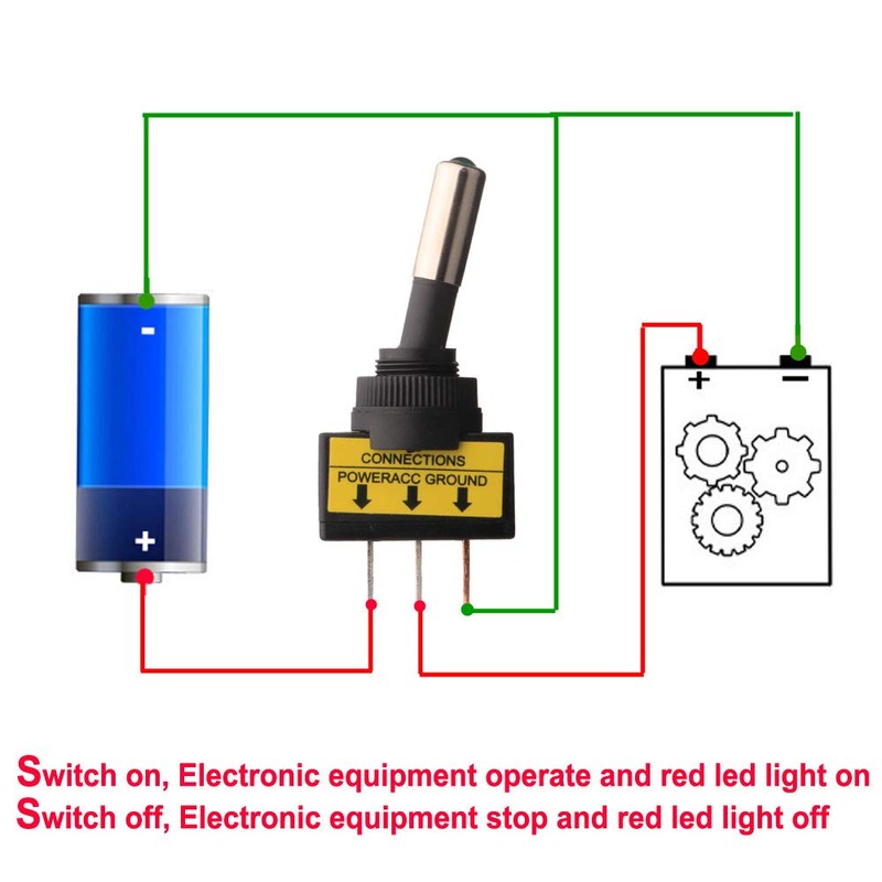 Gebildet 6pcs 12V-24V 20A 3Pin Car Rocker Switch Rocker Switch