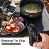 Odoland 5pcs Camping Cookware Mess Kit, Non-Stick Lightweight Pot Pan