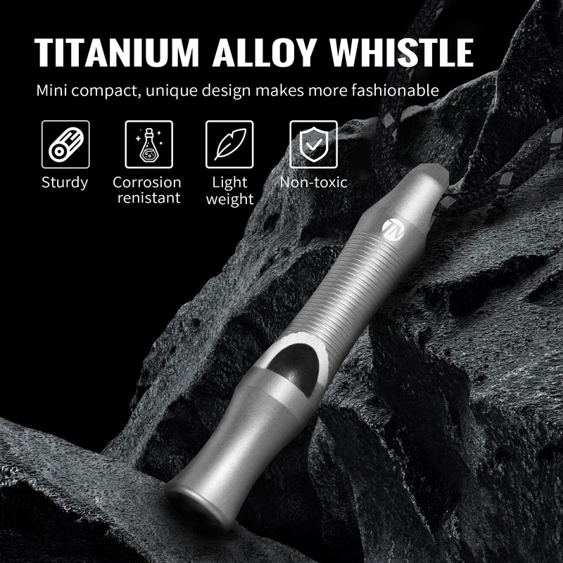 ThruNite EDC Titanium Alloy Whistle, Ultra Lightweight, Big Sound Emergency