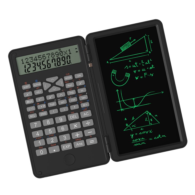 Scientific Calculator with Erasable Writing Board 240 Functions 2 Line