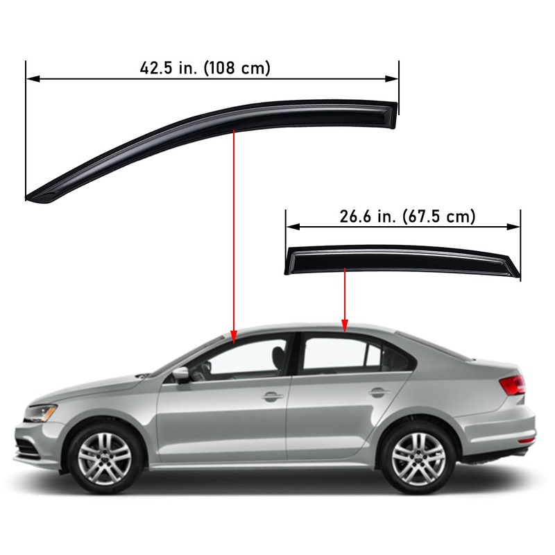 Lightronic Extra Durable Outside-Mount Auto Vent Window Visor, Fits 2019-2025