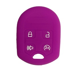 Key Fob Cover for Escape Edge: 4 Buttons Silicone Remote Case Protector Fit for Ford Explorer Expedition Mustang Taurus Lincoln MKS MKX MKZ Navigator 2000 to 2019 164R8073 CWTWB1U793 OUC6000022 Purple